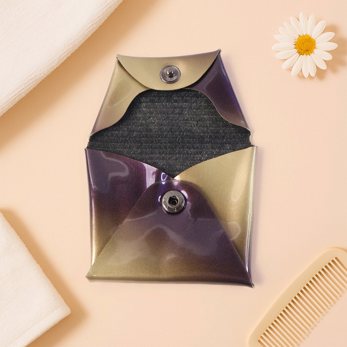 Premium Foldable Pu Leather Coin Pouch (1 Pc)