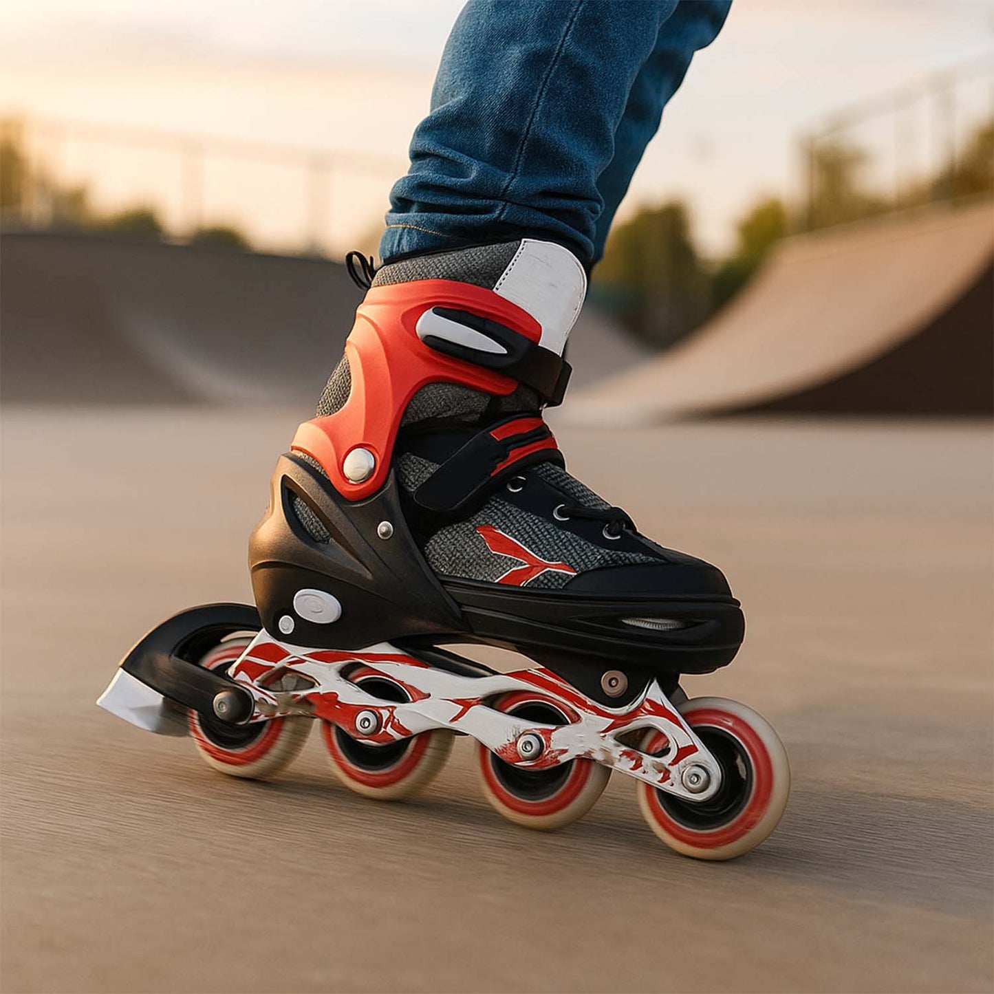 Professional Adjustable Inline Skates For Kids And Adults (Xl  1 Pair)