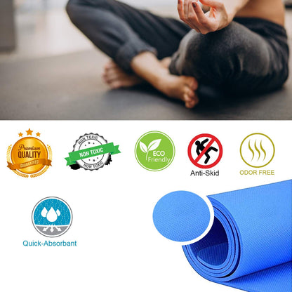Premium Non-slip Yoga  Exercise Mat (178x60 Cm  1 Pc  Mix Color)