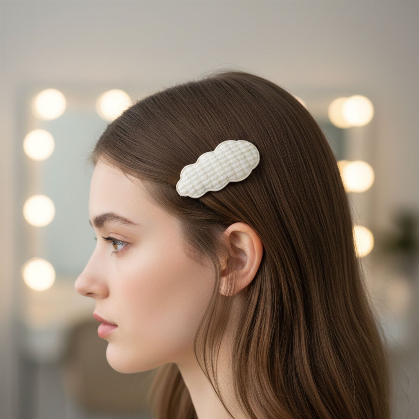 Premium Padded Cloud Shape Hair Clips Set (4 Pc)
