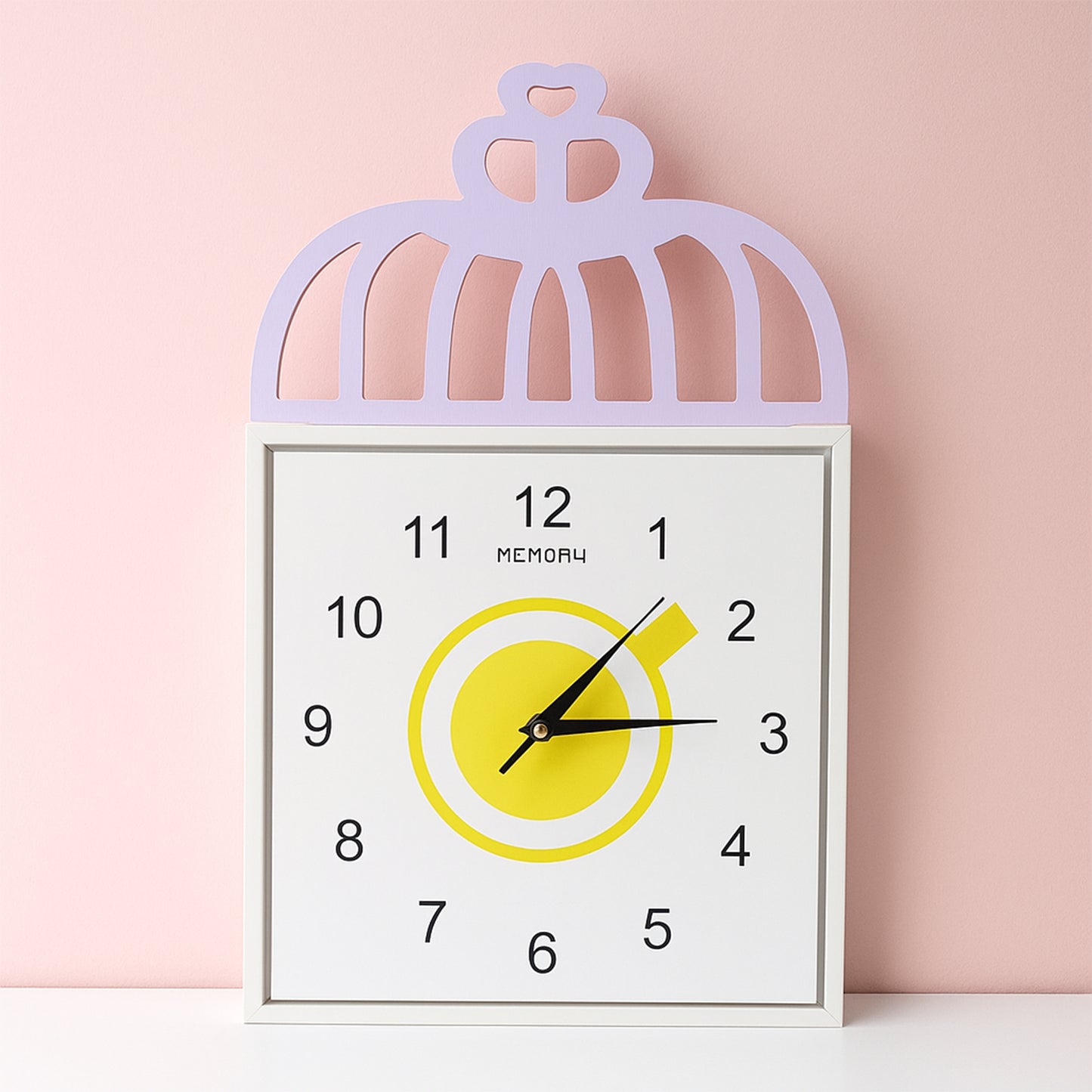 Decorative Square Wall Clock Battery Operated  1 Pc