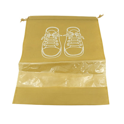 8783 Beach Bag Shoes Storage Bag Closet Organizer Non-woven Travel Portable Bag Waterproof Pocket Clothing Classified Hanging Bag Shoe Bag Luggage Travel Portable Shoe Pouch Non Woven Transparent Window (3 Pc )
