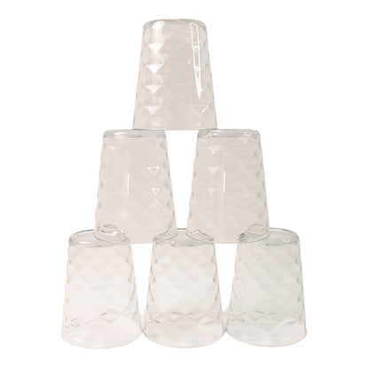 Apex Pyramid Ringo Plastic Glass  300ml Approx  Durable Crystal-clear Tumbler
