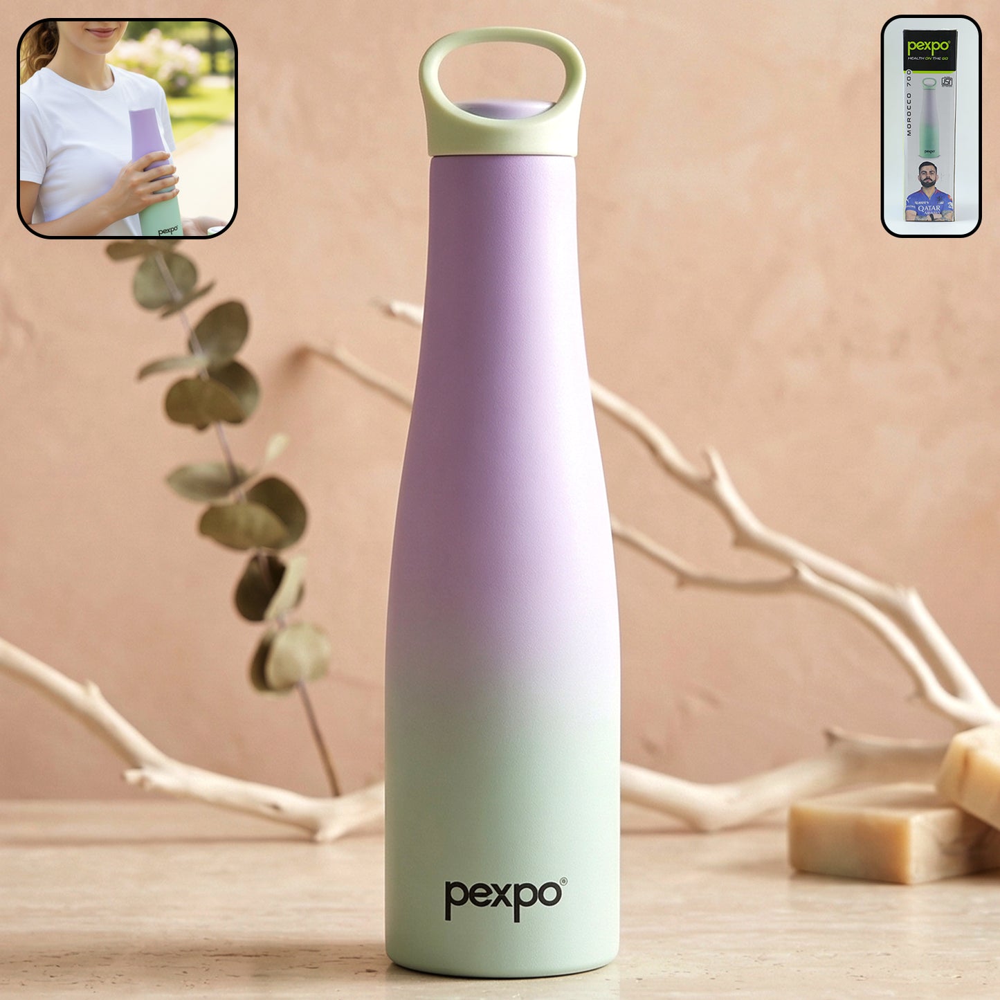 Pexpo Morocco Hot  Cold Vacuum Insulated Stainless Steel Water Bottle 700 Ml